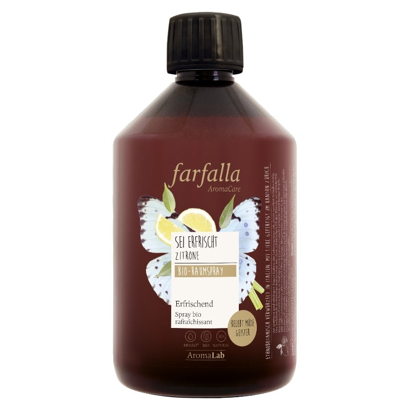 Recharge spray ambiant Rafraîchissant BIO citron - 500ml - Farfalla