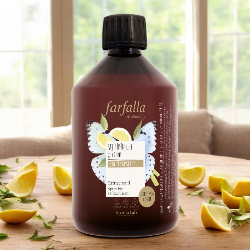 Recharge spray ambiant Rafraîchissant BIO citron - 500ml - Farfalla