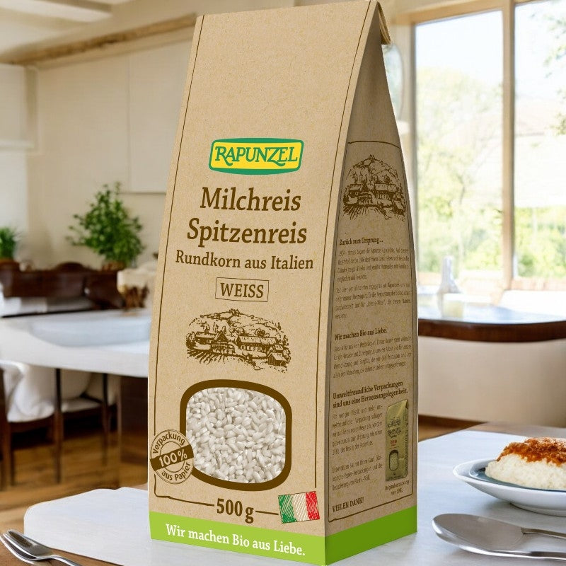 Riz au lait blanc grain rond bio 500 g rapunzel 3