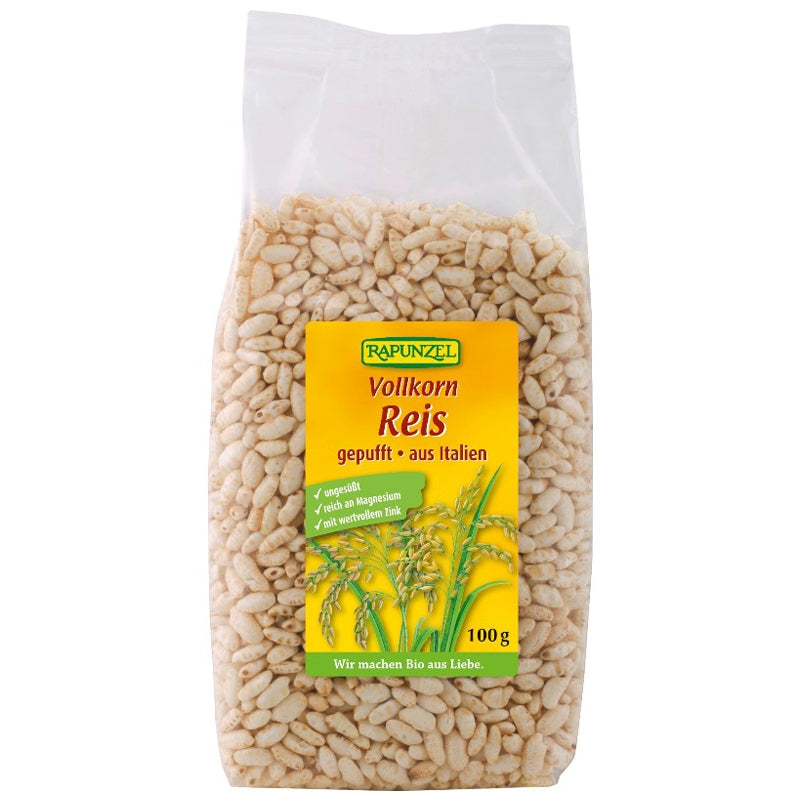 Riz complet soufflé & non sucré BIO - 100g - Rapunzel