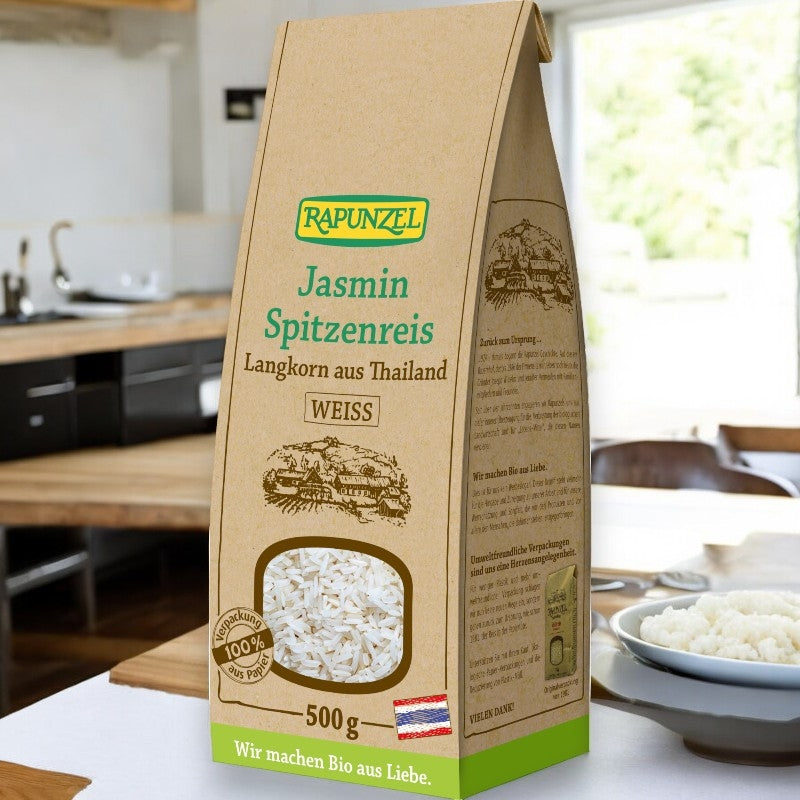 Riz jasmin blanc long grain BIO - 500g - Rapunzel