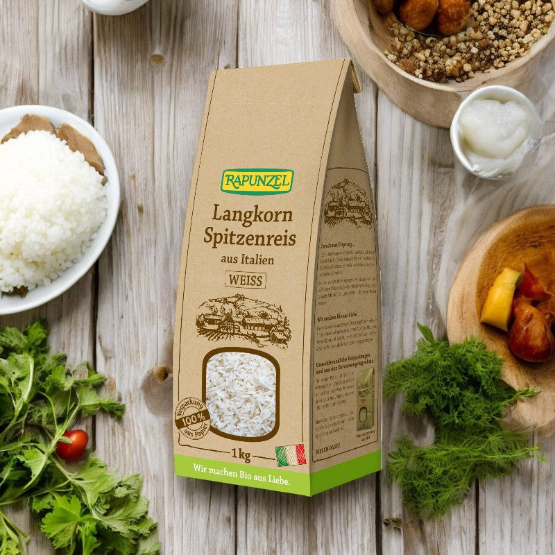 Riz long grain blanc BIO - 1kg - Rapunzel