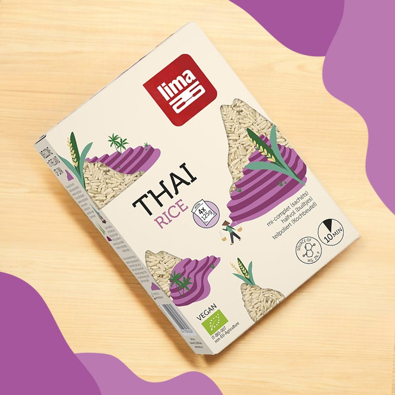 Riz thaï mi-complet BIO - 4x125g - Lima