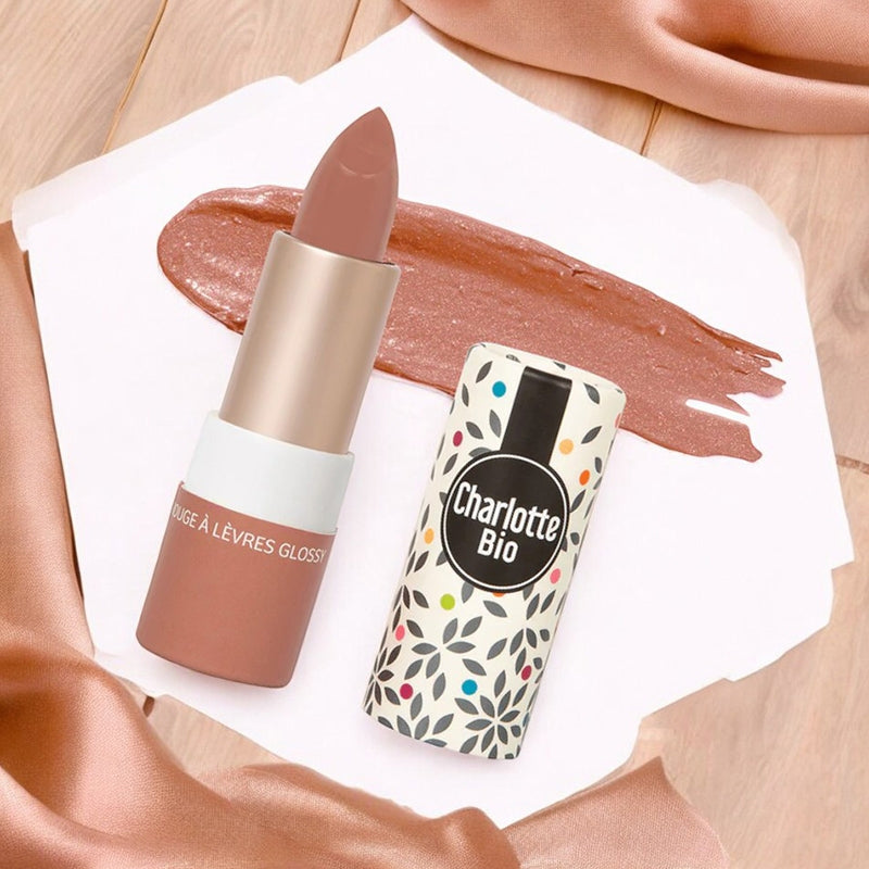 Rouge à lèvres brillant nude moka BIO - 3.5g - Charlotte Bio