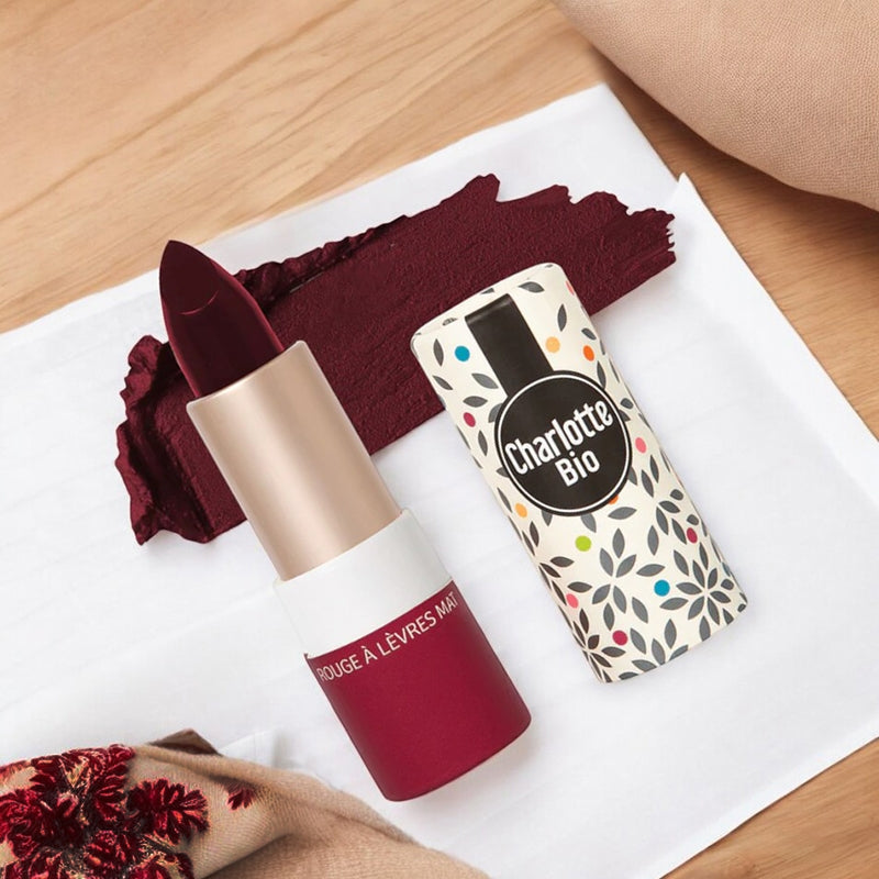 Bio-Feigenroter matter Lippenstift – 3,5 g – Charlotte Bio