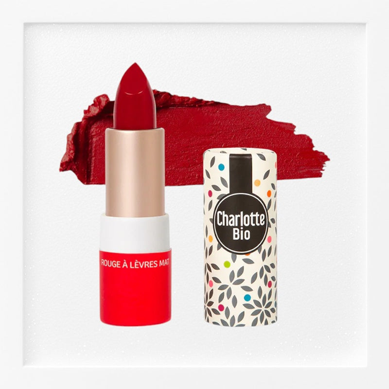 Bio-Lippenstift in Passion Red, matt – 3,5 g – Charlotte Bio