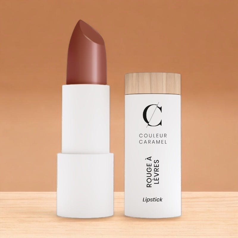 Rouge à lèvres satiné Brun nude N°211 BIO - 3,5g - Couleur Caramel
