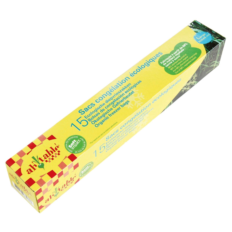 Umweltfreundliche Gefrierbeutel, Größe L - 15 Stück - ah table!