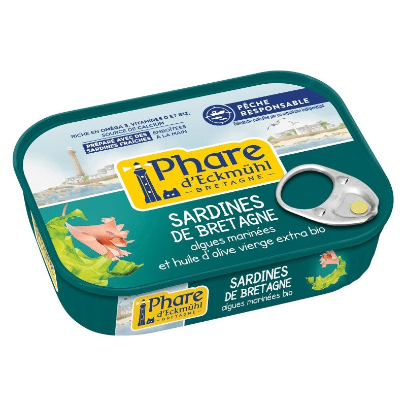Sardinen mit Algen-Tatar und Bio-Olivenöl - 135 g - Phare d'Eckmühl