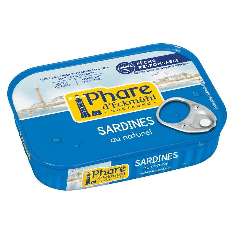 Sardines de Bretagne au naturel - 135g - Phare d'Eckmühl