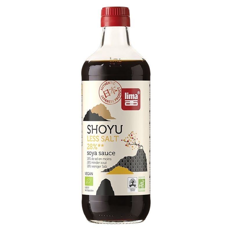 Sauce de soja & blé avec 28% de sel en moins BIO - Shoyu - 500ml - Lima