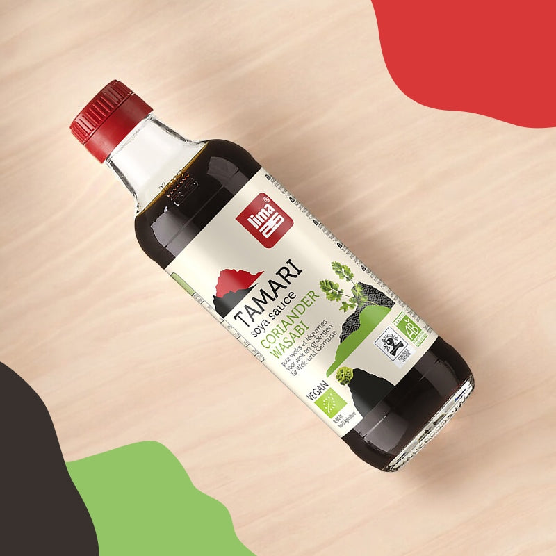 Bio-Sojasauce mit Koriander und Wasabi – 250 ml – Lima