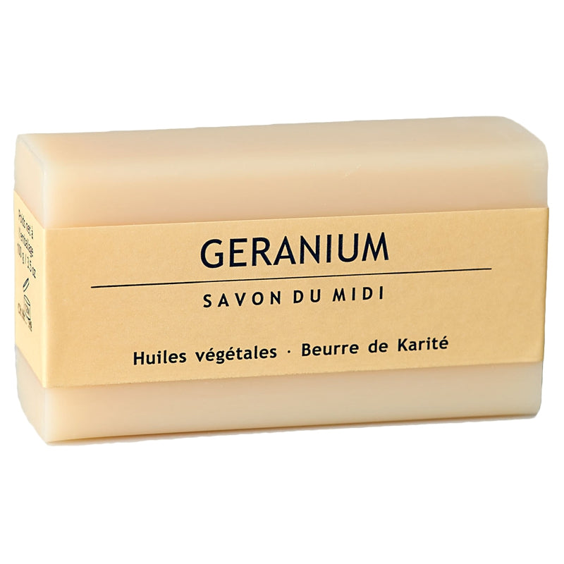 Savon au beurre de karité & géranium - 100g - Savon du Midi