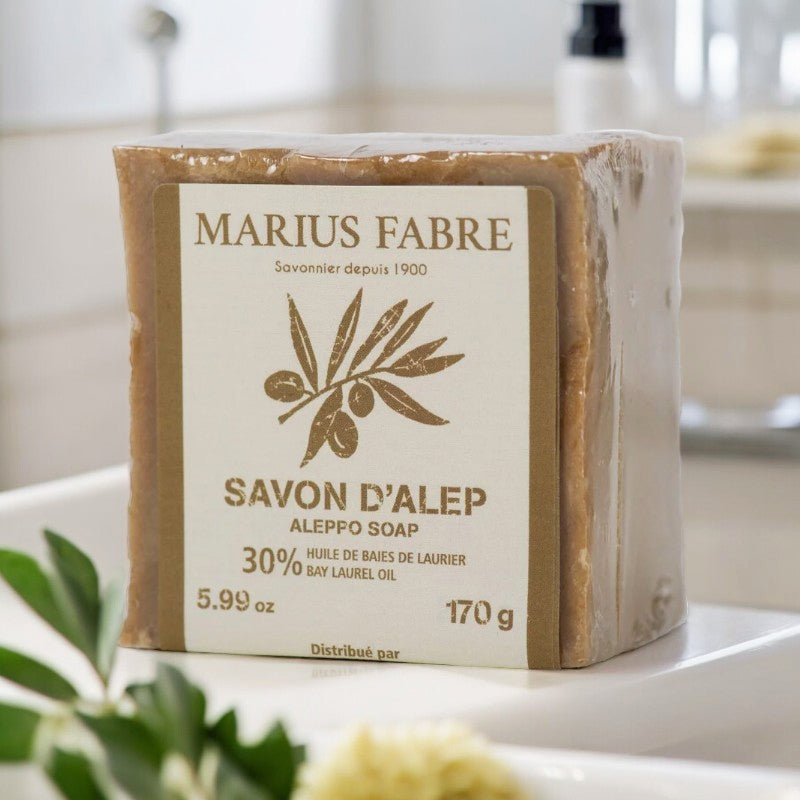Aleppo-Seife mit Olivenöl und 30 % Lorbeer – 170 g – Marius Fabre
