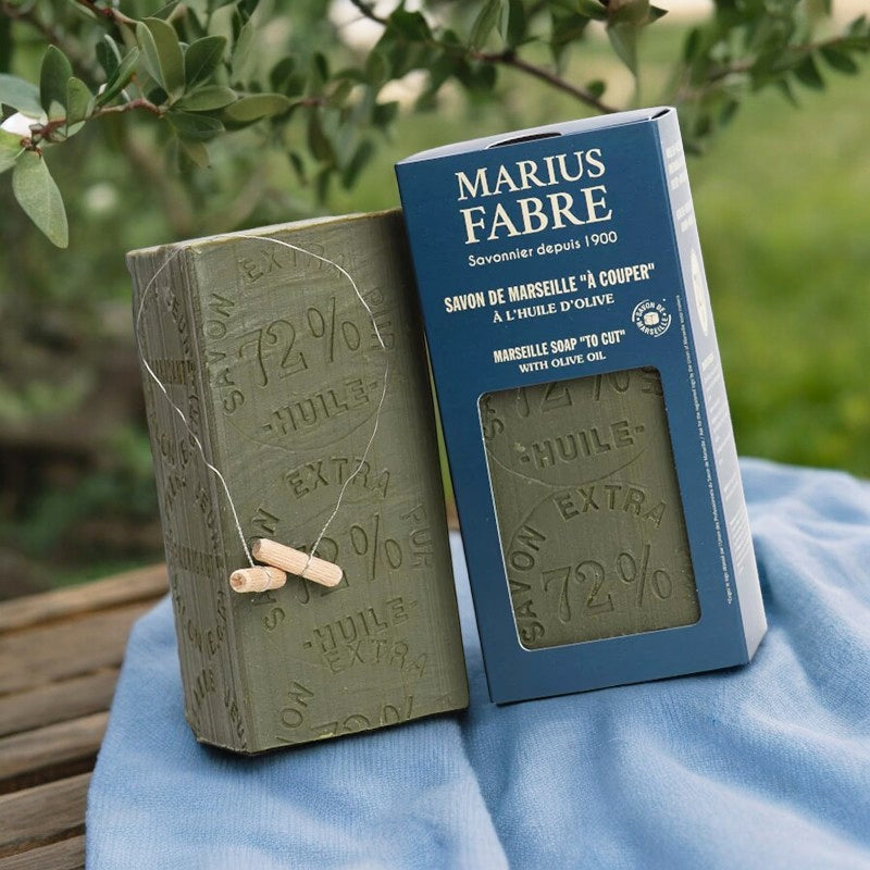 Savon de Marseille à l'huile d'olive vert "à couper" - 1kg - Marius Fabre