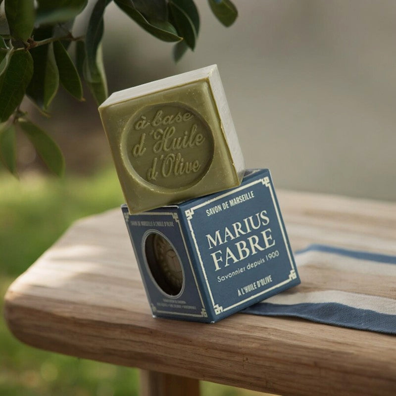 Savon de marseille vert a l huile d olive 100 g marius fabre 3
