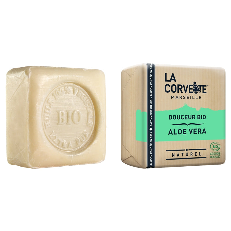 Sanfte Bio-Aloe-Vera-Seife – 100 g – La Corvette