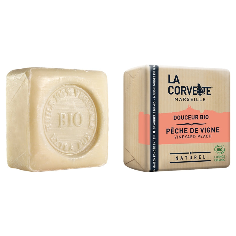 Sanfte Bio-Pfirsichseife – 100 g – La Corvette