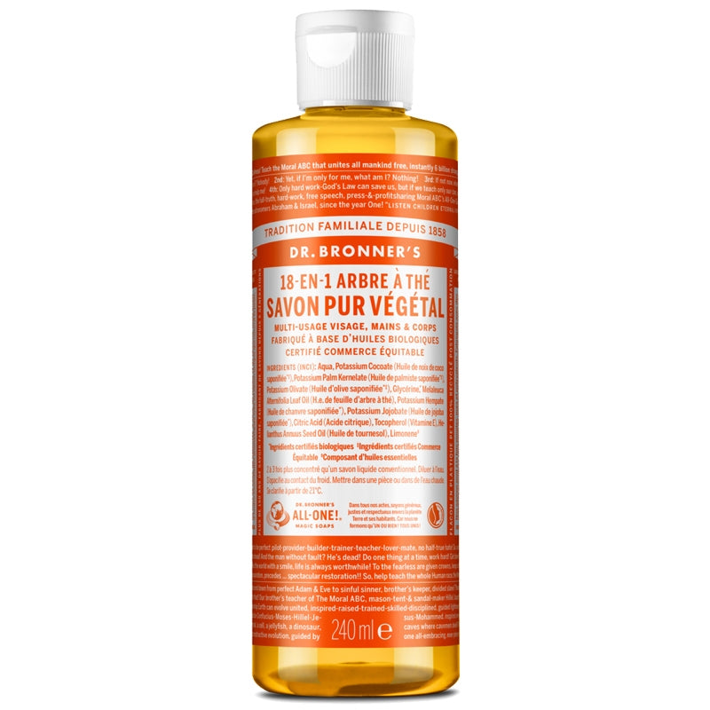 Savon liquide 18-en-1 BIO arbre à thé - 240ml - Dr. Bronner's