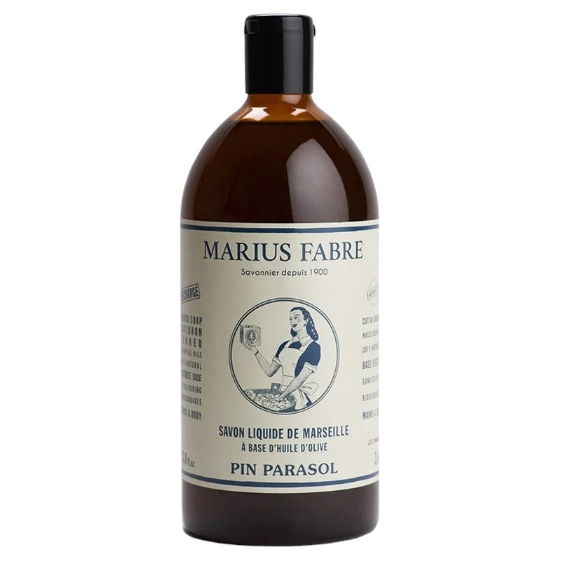 Savon liquide de Marseille au pin parasol - 1l - Marius Fabre