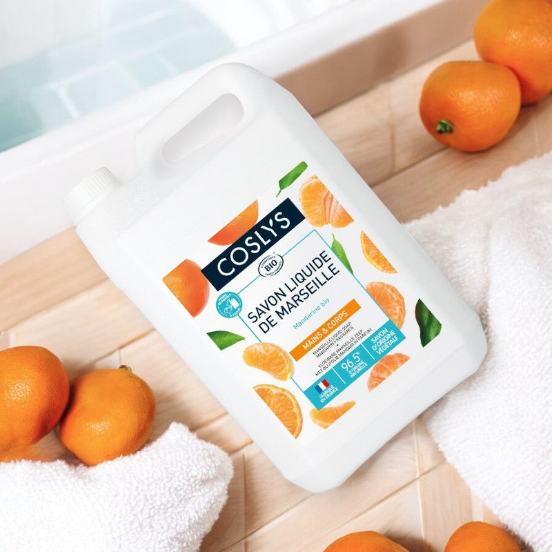Flüssige Bio-Seife aus Marseille mit Olive und Mandarine - 5 l - Coslys
