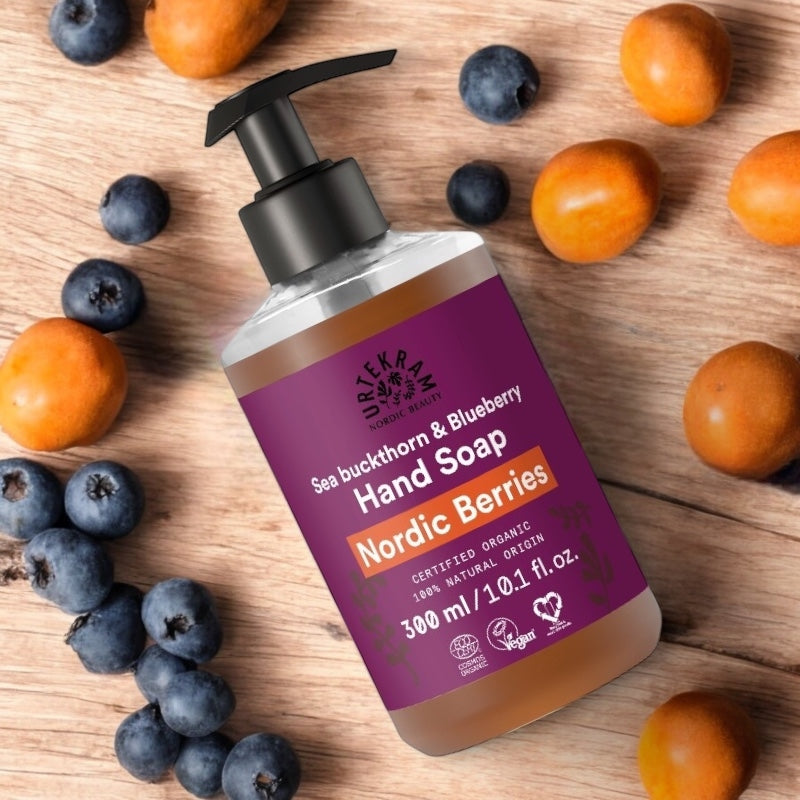 Bio-Reparatur-Flüssigseife mit nordischen Beeren – 380 ml – Urtekram