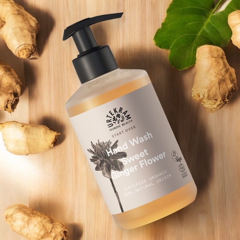 Bio-Ingwer-Handseife zur Anregung der Durchblutung – 300 ml – Urtekram