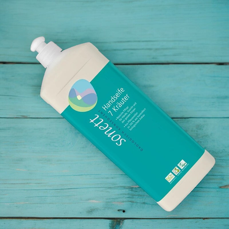 ECO 7-Pflanzen-Flüssigseife für Hände, Gesicht und Körper – 1 l – Sonett