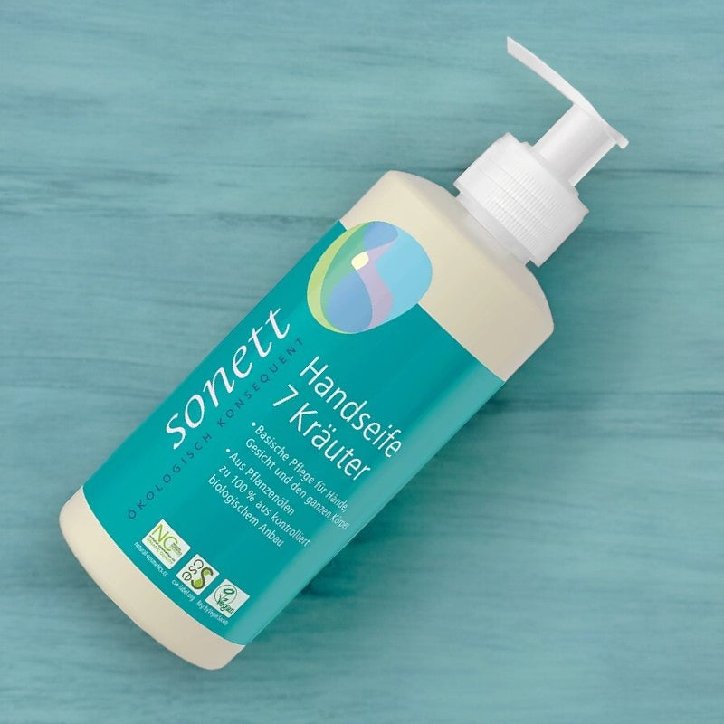 Savon liquide mains, visage & corps 7 plantes ECO - 300ml - Sonett﻿