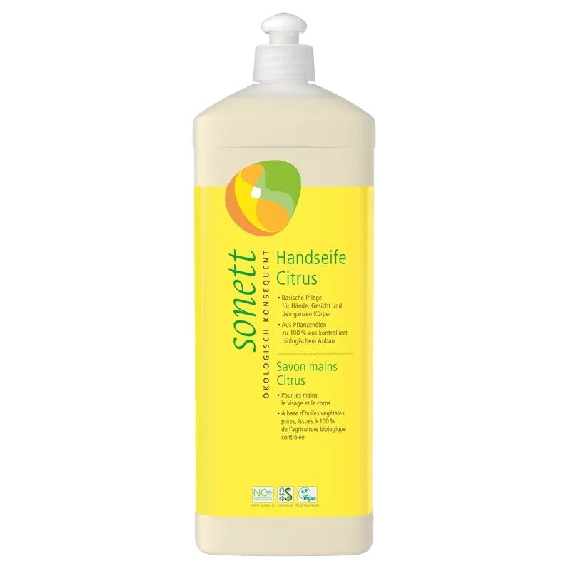 Savon liquide mains, visage & corps citrus ECO - 1l - Sonett﻿