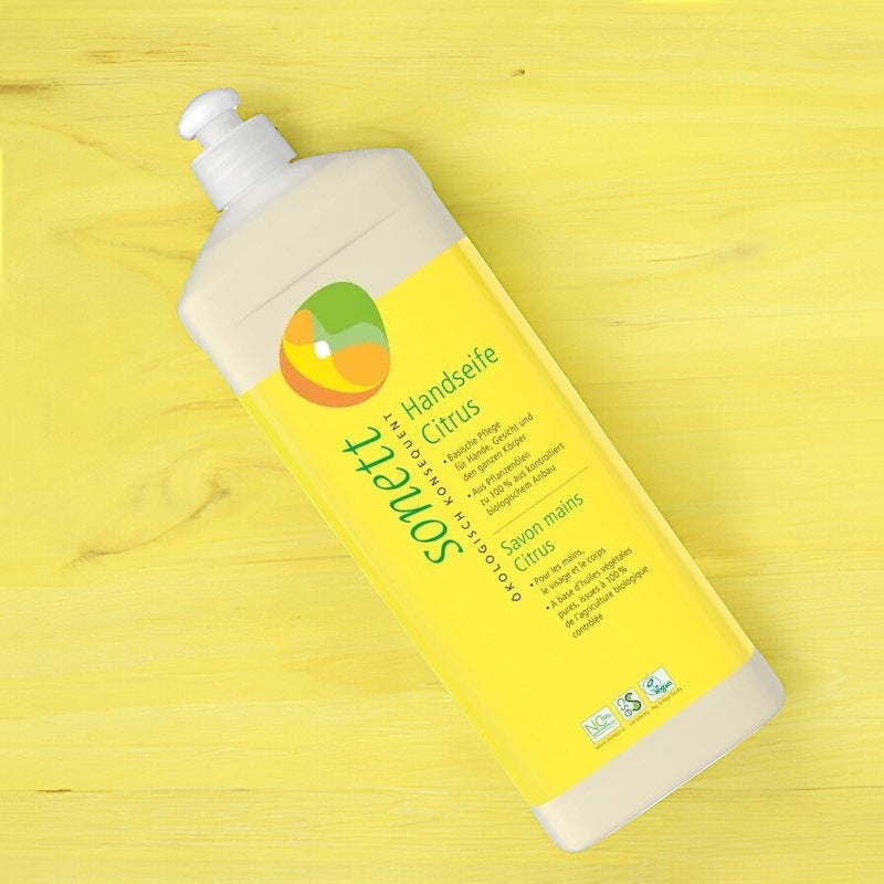 ECO Citrus Flüssigseife für Hände, Gesicht und Körper – 1 l – Sonett