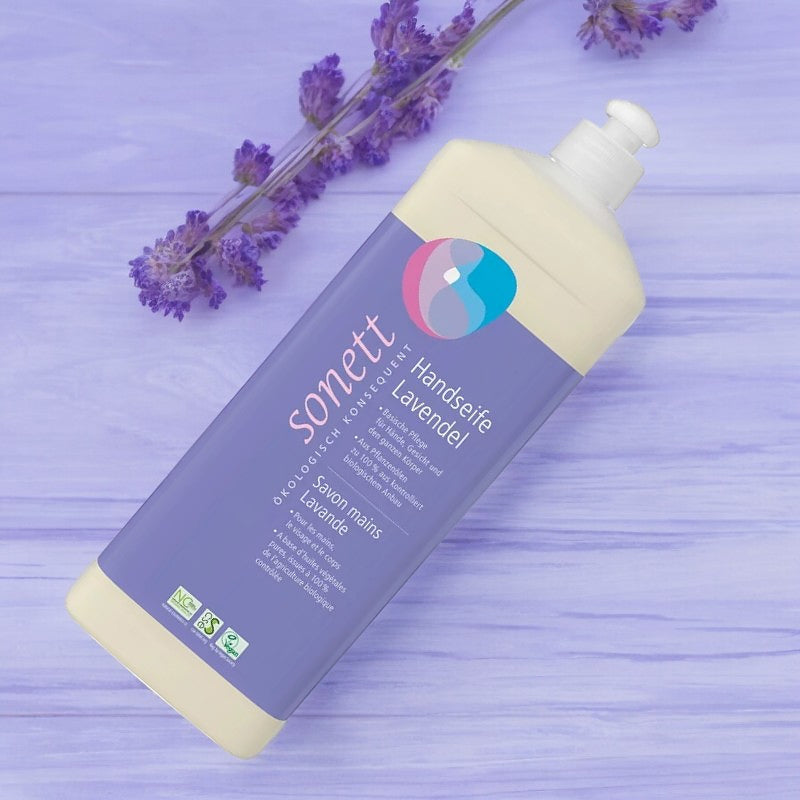 Savon liquide mains, visage & corps lavande ECO - 1l - Sonett﻿