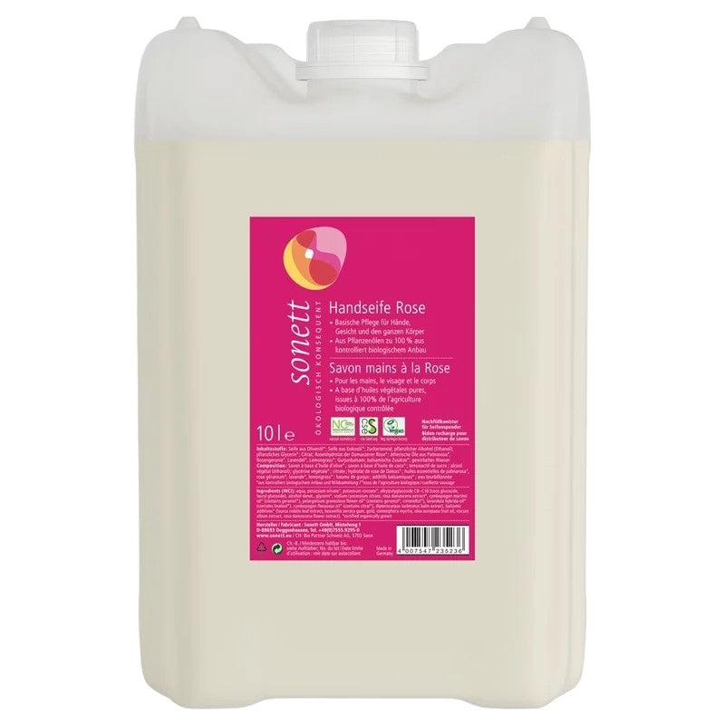 Savon liquide mains, visage & corps rose ECO - 10l - Sonett﻿