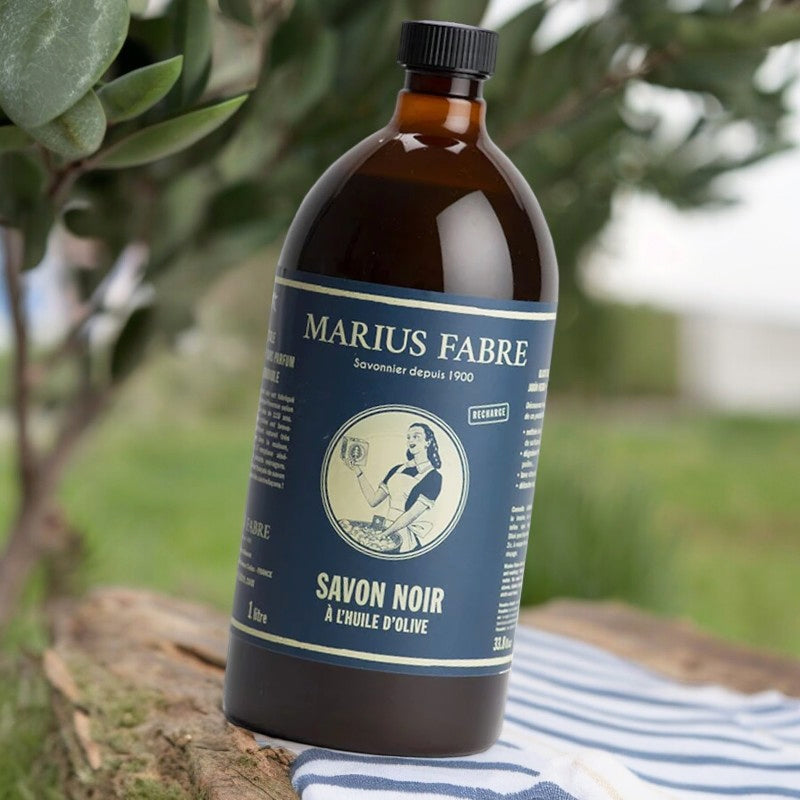 Flüssige schwarze Seife mit Olivenöl - 1L - Marius Fabre