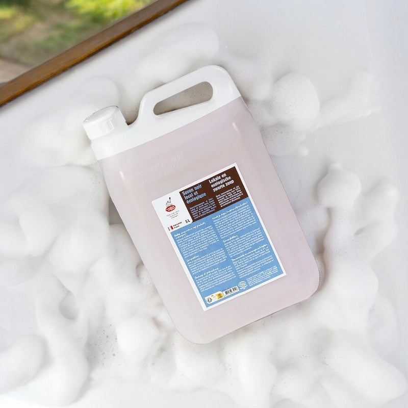 Flüssige schwarze Bio-Leinölseife – 5 l – Die umweltfreundliche Drogerie