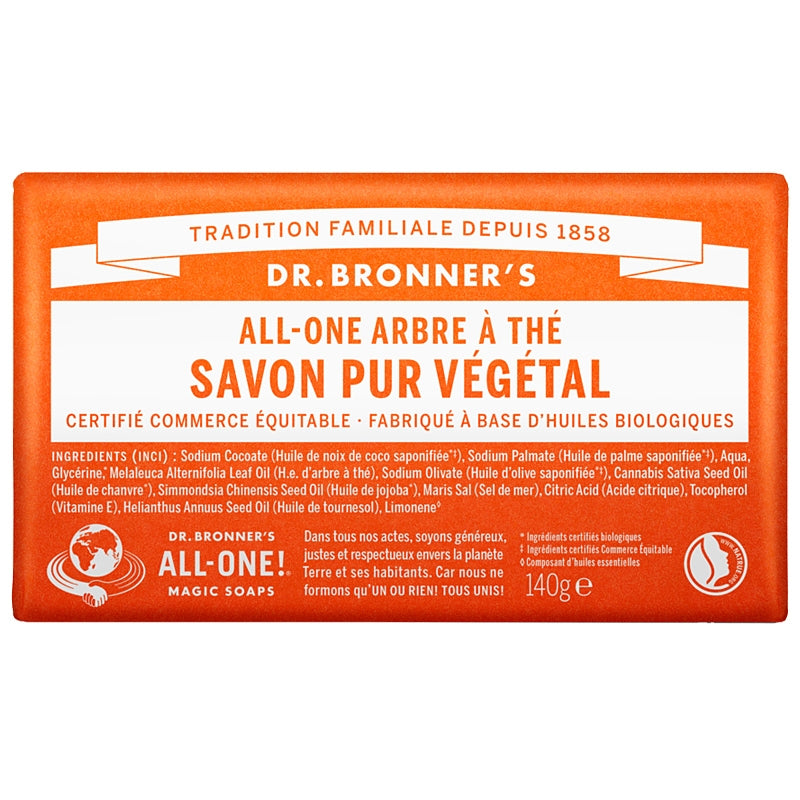 Reine Bio-Teebaumseife - 140 g - Dr. Bronner's