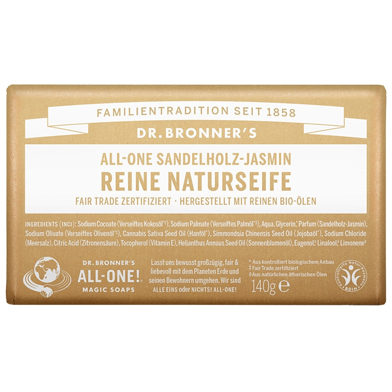 Reine Bio-Sandelholz- und Jasminseife - 140 g - Dr. Bronner's