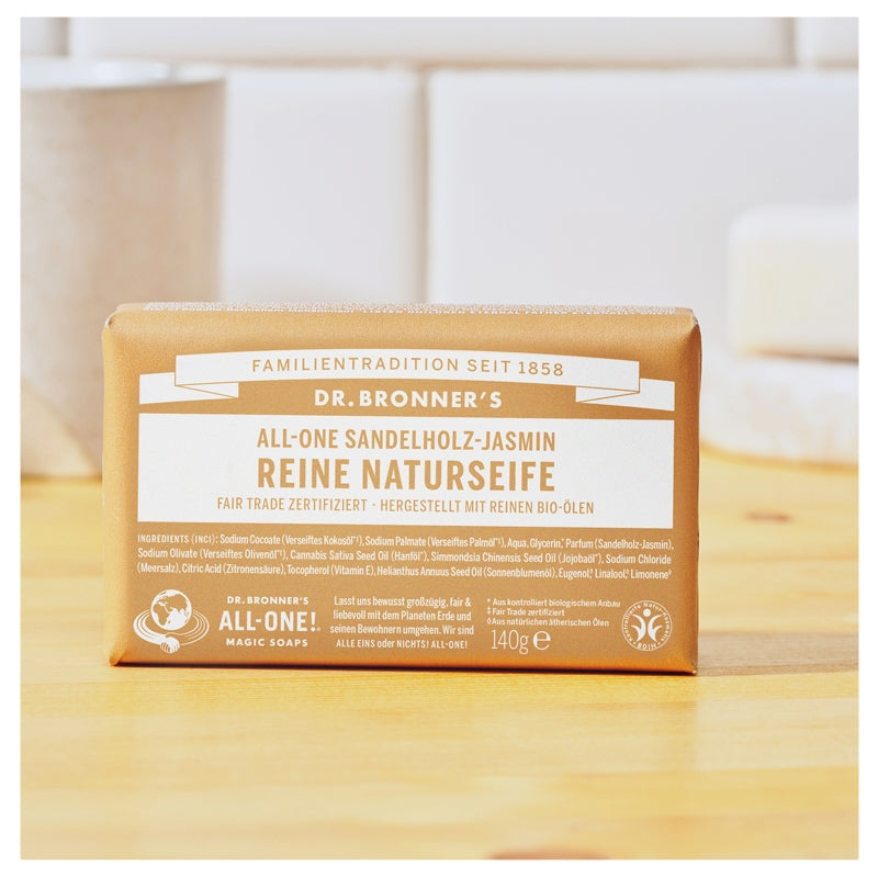 Reine Bio-Sandelholz- und Jasminseife - 140 g - Dr. Bronner's
