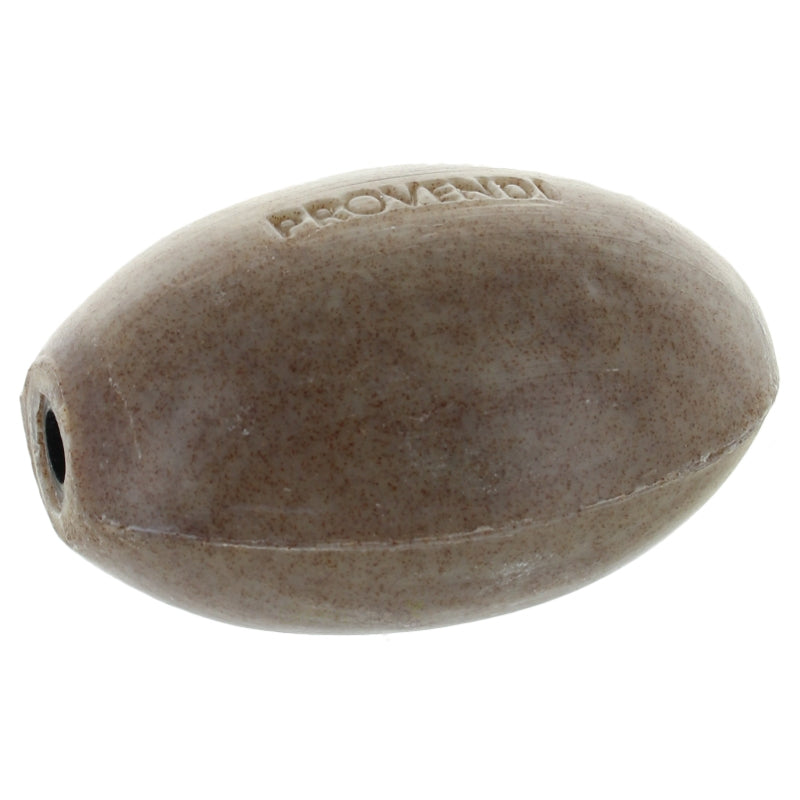 Drehbare, zedernholzfarbene, mattbraune Seife mit verchromter Seifenschale – 290 g – Provendi