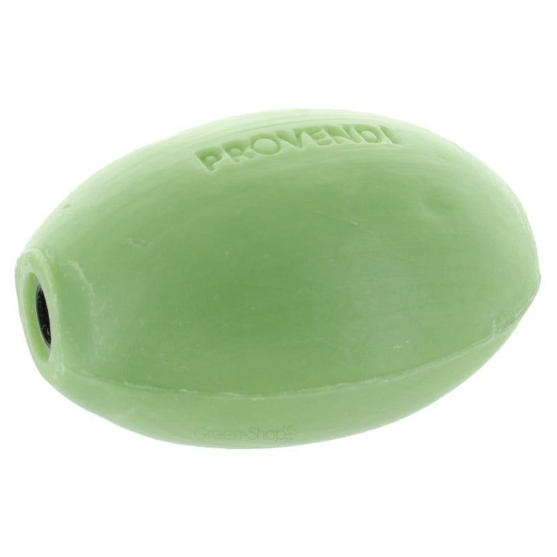 Verbenagrüne drehbare Seife mit verchromter Seifenschale – 290 g – Provendi