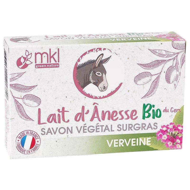 Savon surgras lait d'ânesse BIO verveine - 100g - MKL Green Nature
