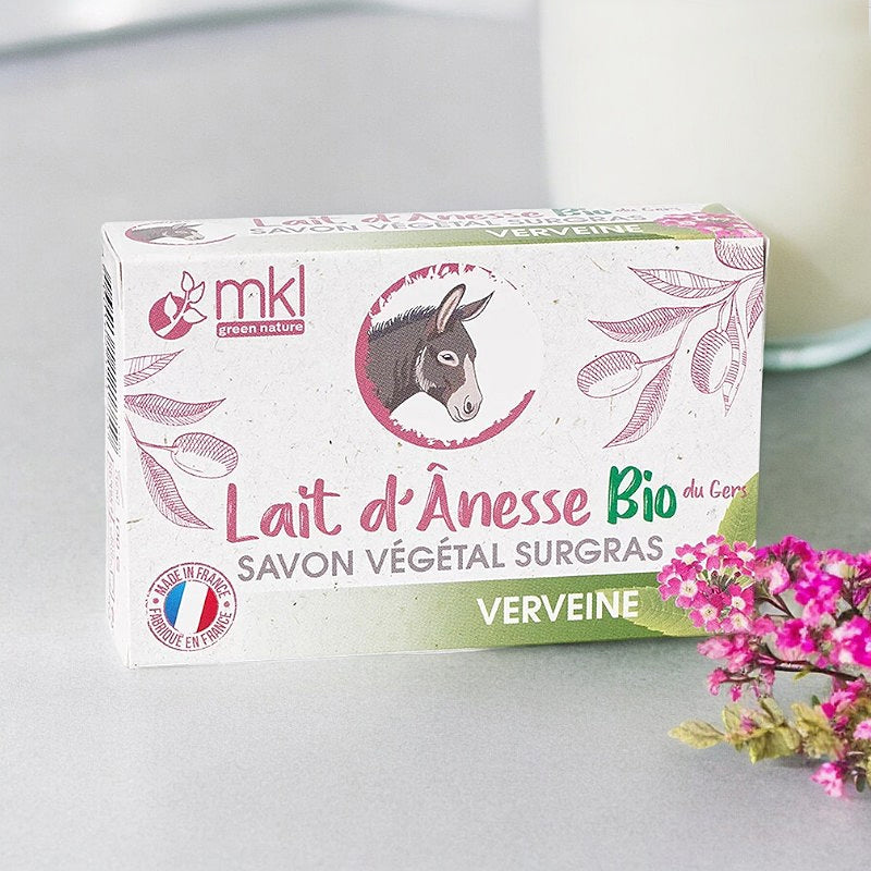 Savon surgras lait d'ânesse BIO verveine - 100g - MKL Green Nature
