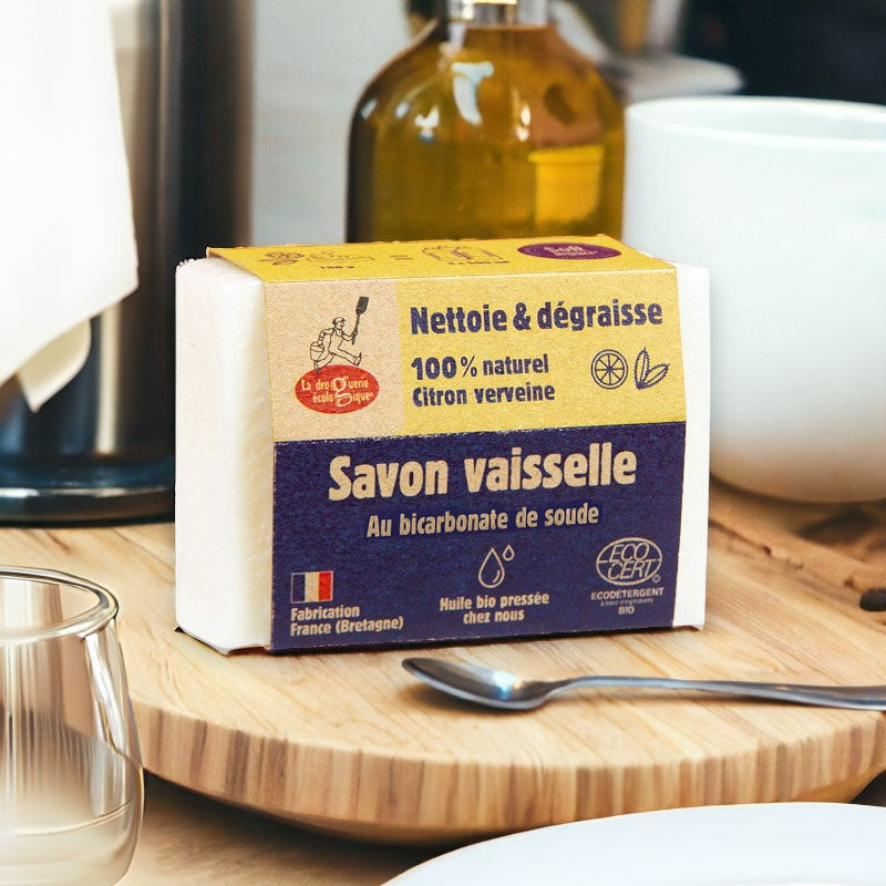 Savon vaisselle bicarbonate & citron - 150g - La droguerie écologique