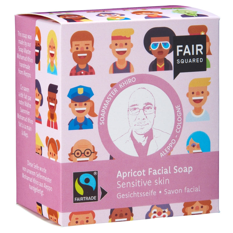 Bio-Aprikosen-Gesichtsseife – 2 x 80 g – Fair Squared