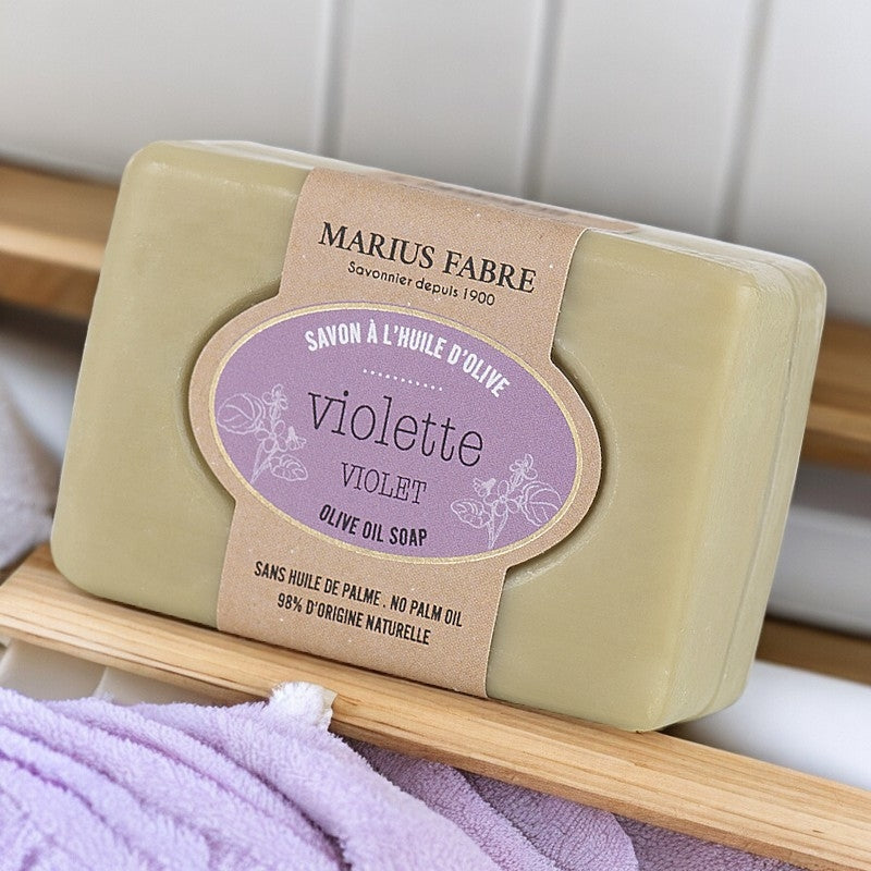 Savonnette a l huile d olive a la violette 100 g marius fabre 3