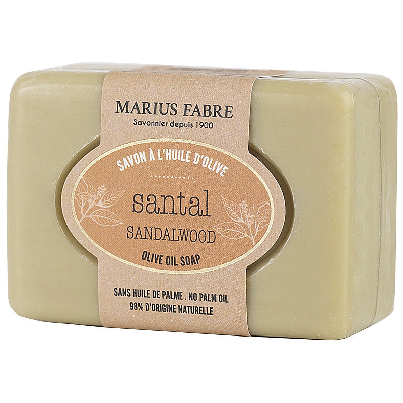 Savonnette a l huile d olive au santal 100 g marius fabre