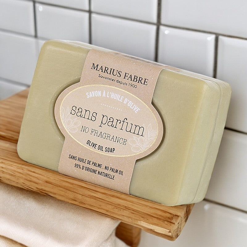 Savonnette à l'huile d'olive sans parfum - 100g - Marius Fabre