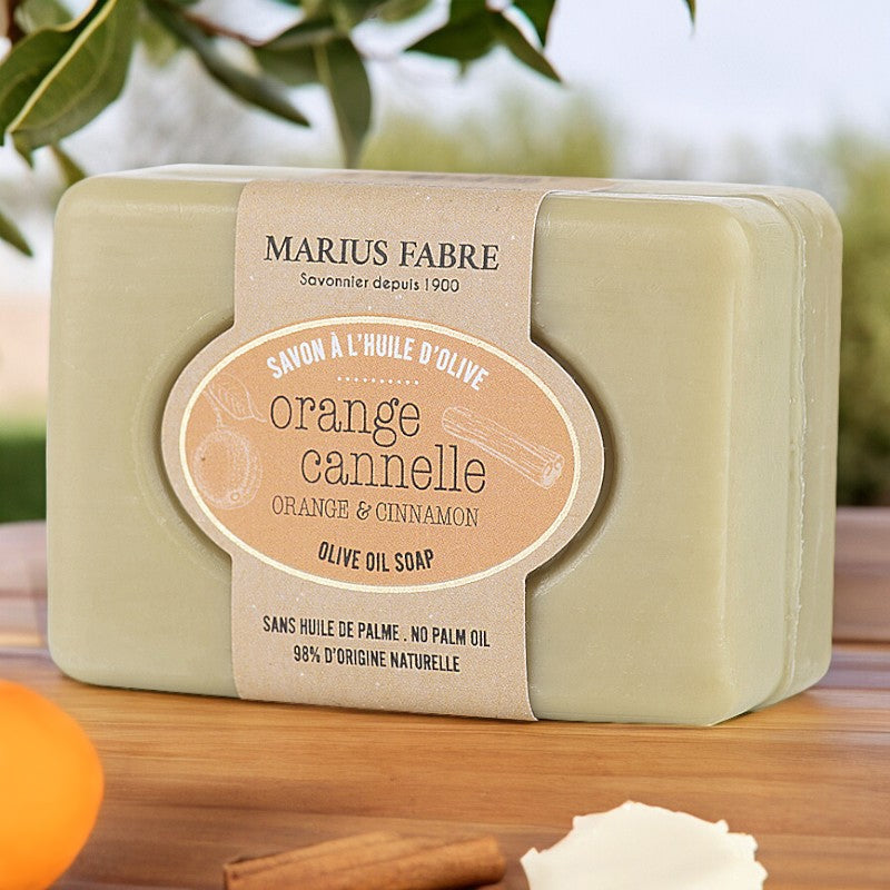 Savonnette huile d'olive & écorce d'orange & cannelle - 100g - Marius Fabre