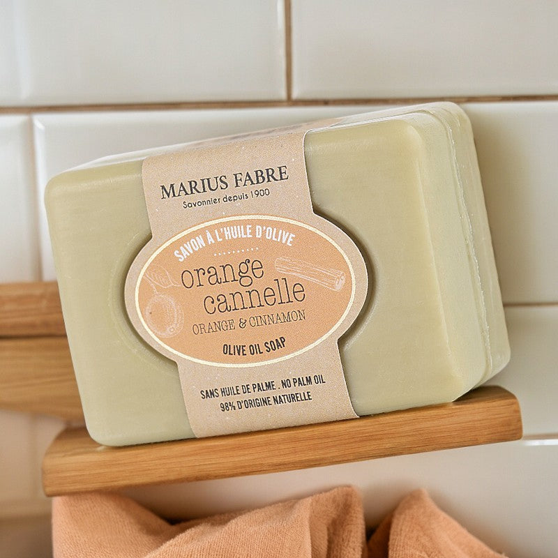 Savonnette huile d'olive & écorce d'orange & cannelle - 100g - Marius Fabre