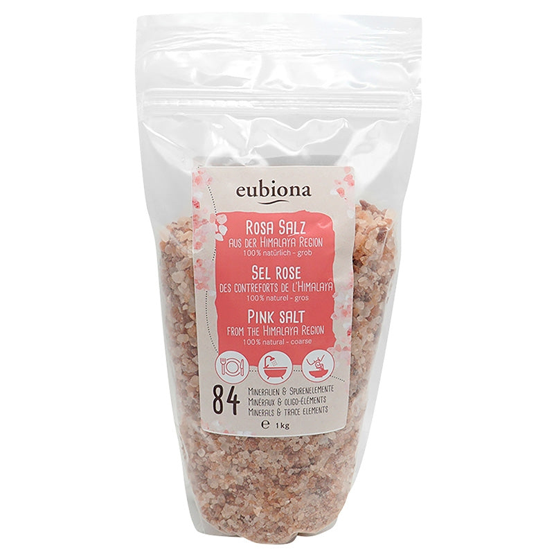 Grobes rosa Himalaya-Salz – 1 kg – Eubiona